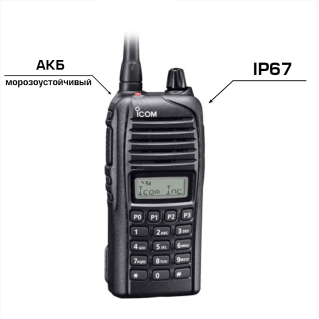 Портативная носимая UHF рация Icom IC-F4036T - аналог Motorola DP1400